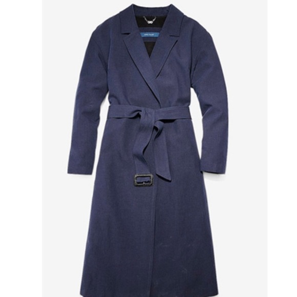 Cole Haan Navy Trench Coat - Picture 1 of 7